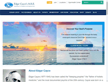 Tablet Screenshot of edgarcaycereadings.com